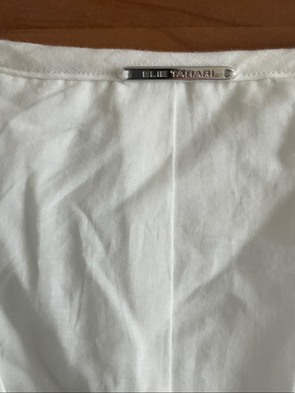 Elie Tahari White Embroidered Tie-Front Vest-Small-NWT - Picture 4 of 10